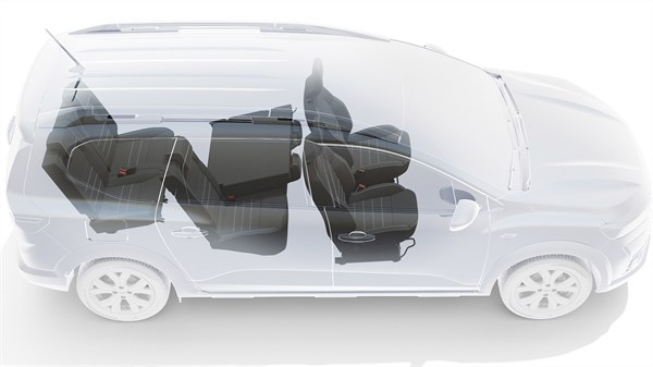 Novi Dacia Jogger – unutrašnjost automobila sa 5 ili 7 sedišta